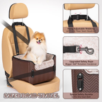 Roveex Elevated Pet Car Booster Seat with Safety Belt