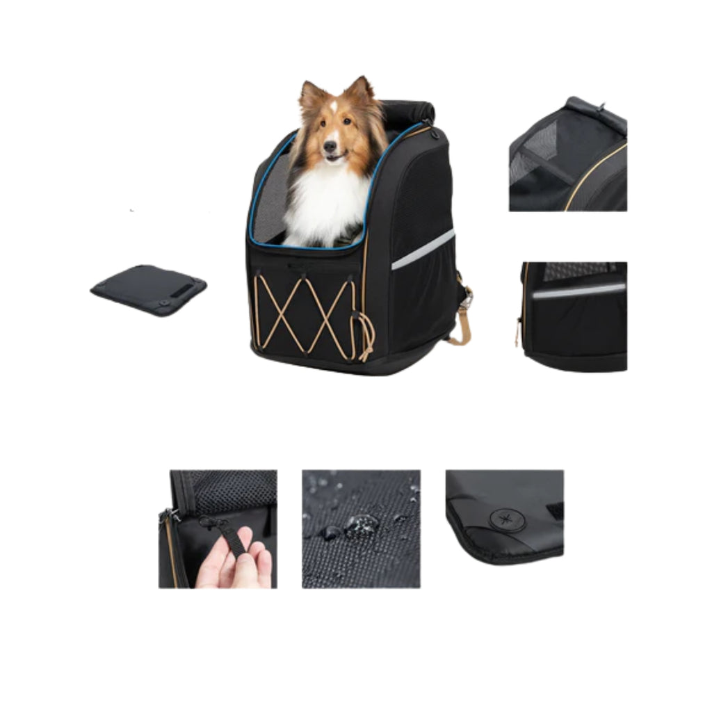 Roveex Large Dog Backpack Carrier with Window & Wheels Option