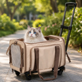 Roveex Rolling Pet Carrier with Wheels & Telescopic Handle