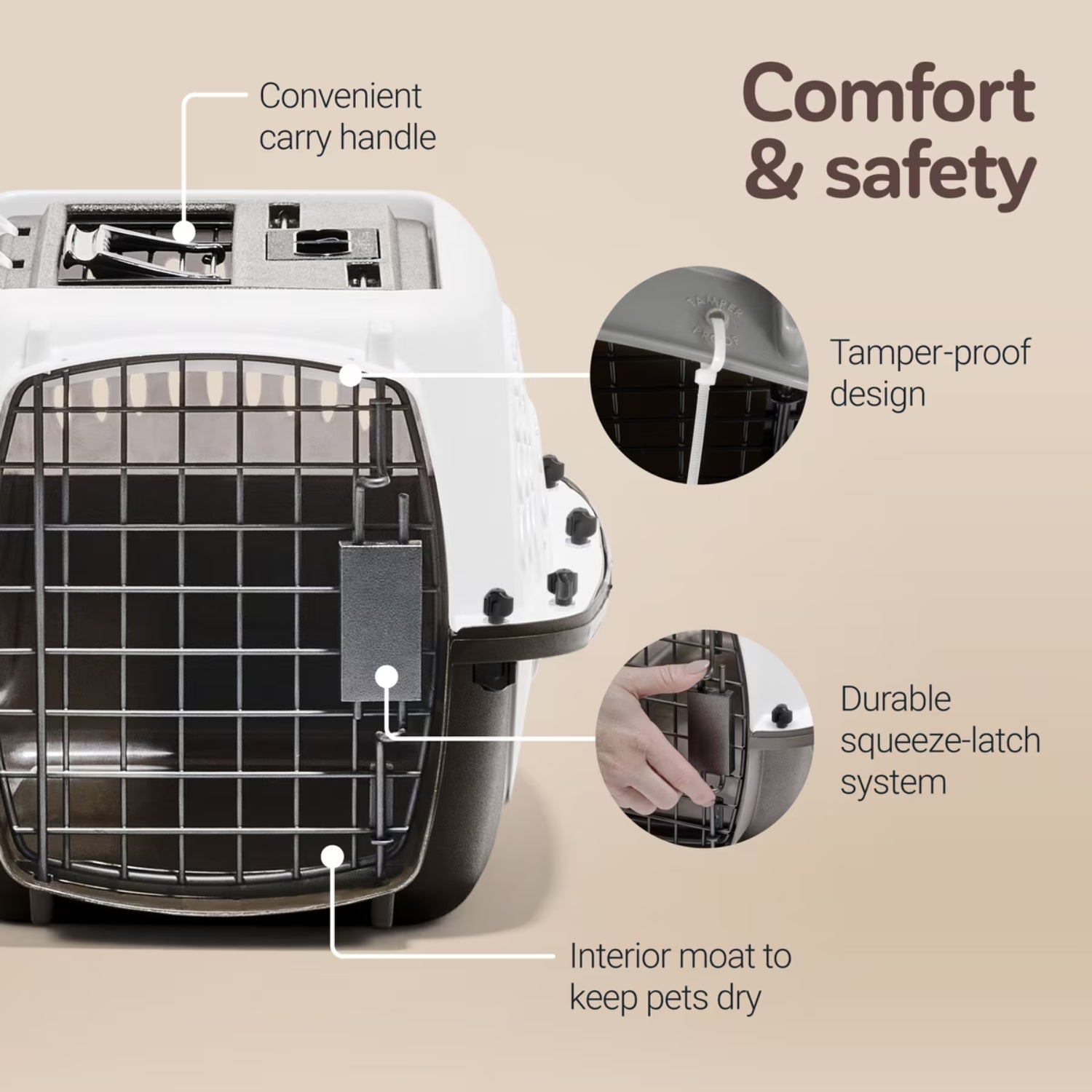 Roveex Two-Door Top Load Pet Travel Kennel